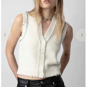Zadig & Voltaire Karry Cardigan vest. Ecru XS